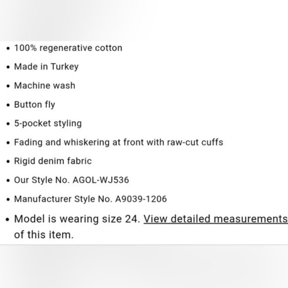 ❤️ NWOT! AGOLDE LUNA HIGH RISE PIECED WIDE LEG JEANS, 0 (25) - Picture 15 of 15